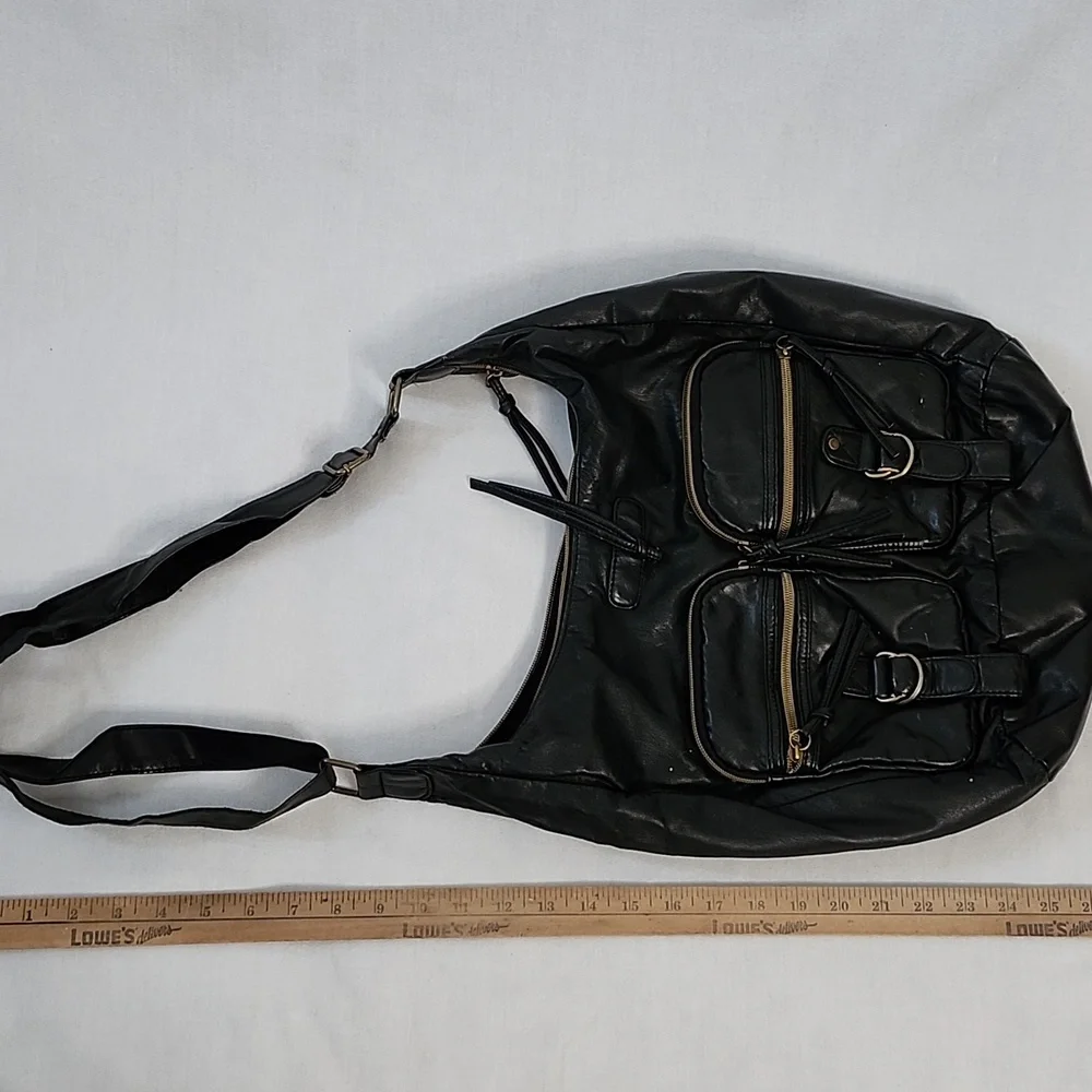 MultiSac Burgundy Handbag W/ Two Black Hobo Bags